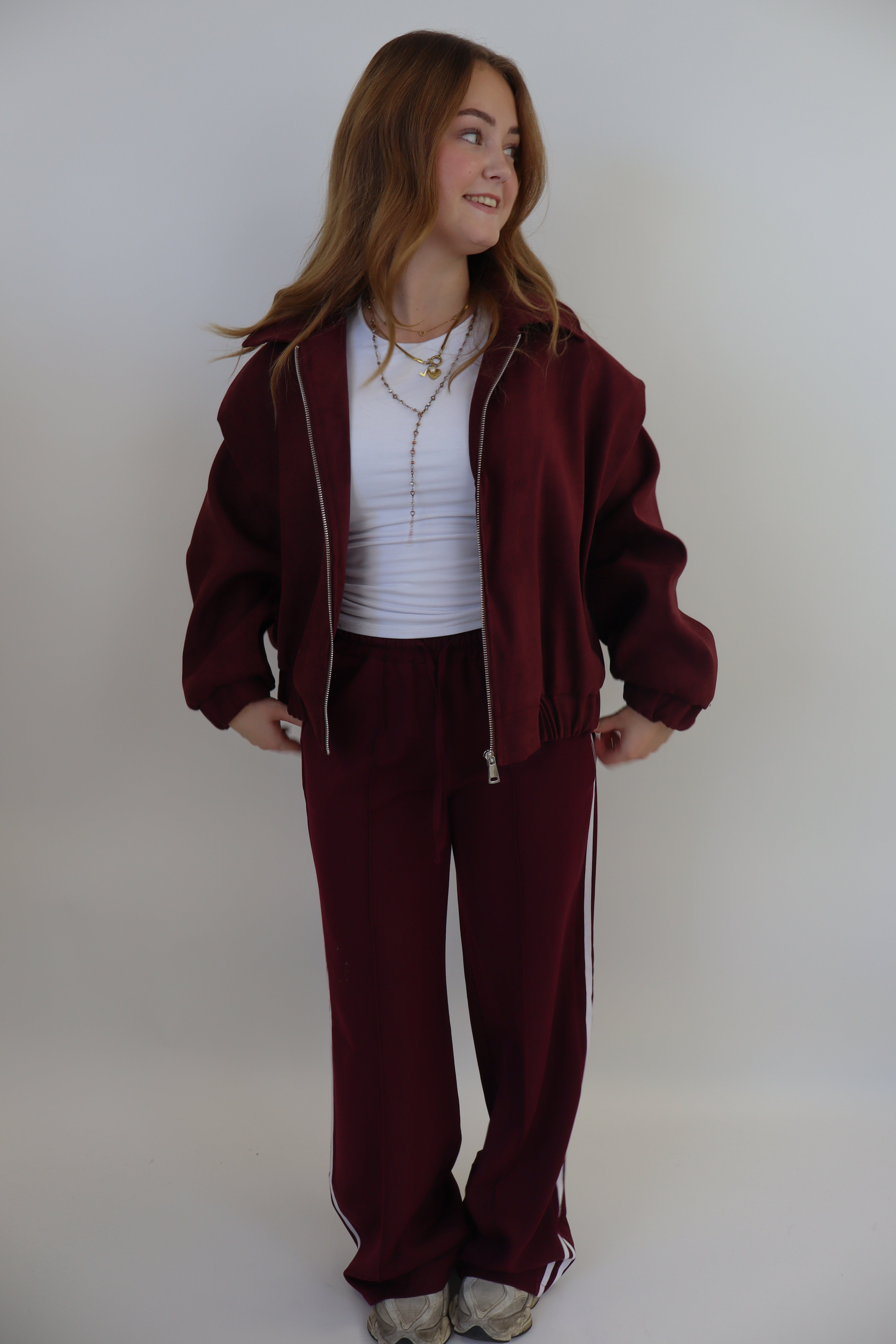 Nienke Suede Jacket  Bordeaux