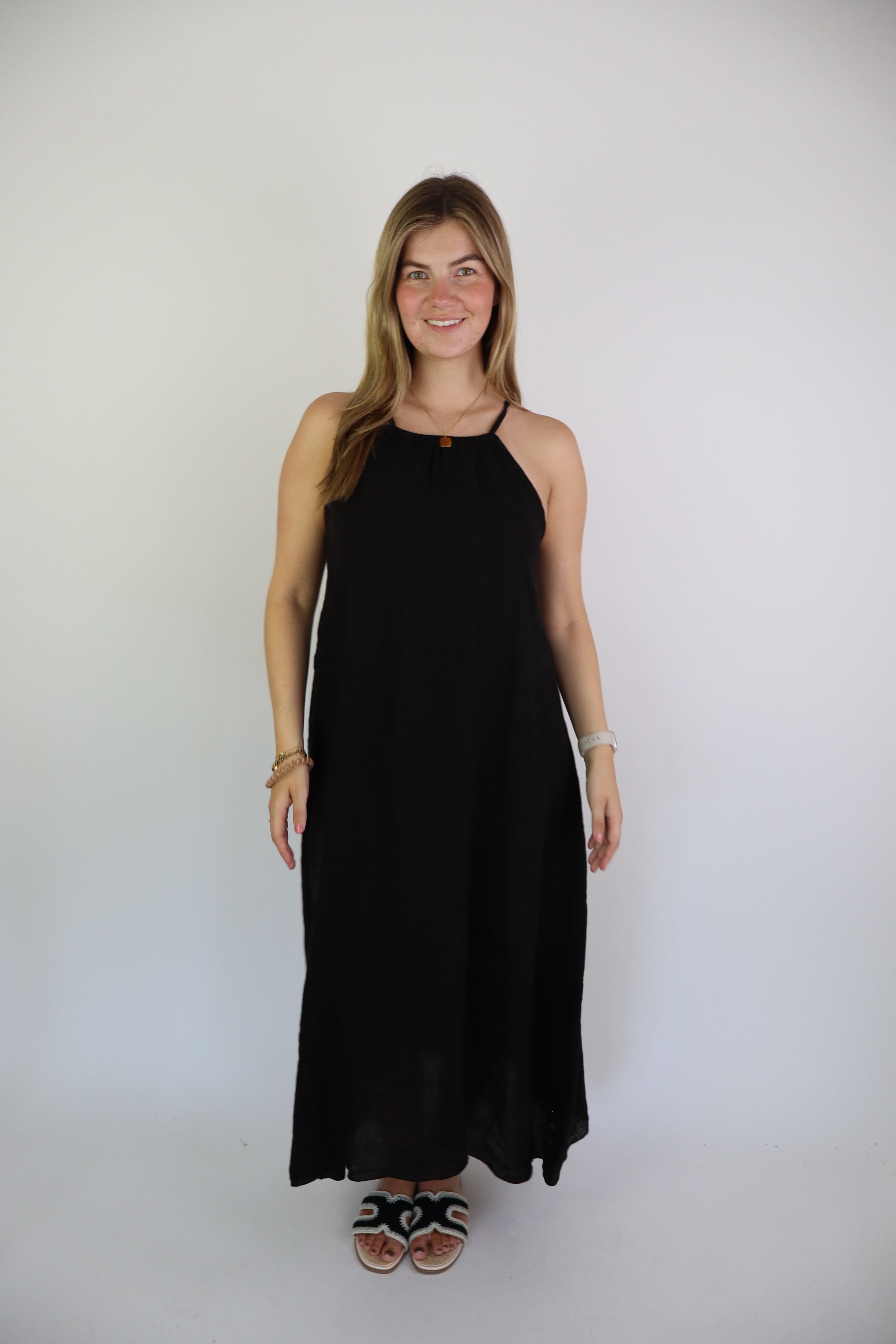 Linnen Dress Black