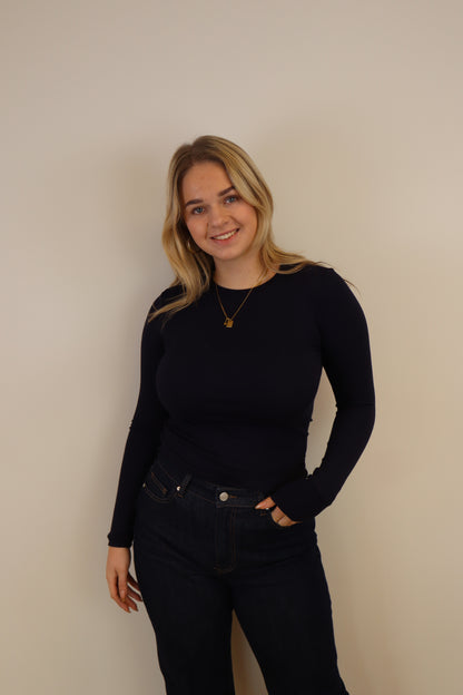 Zoë Long Sleeve Top Navy