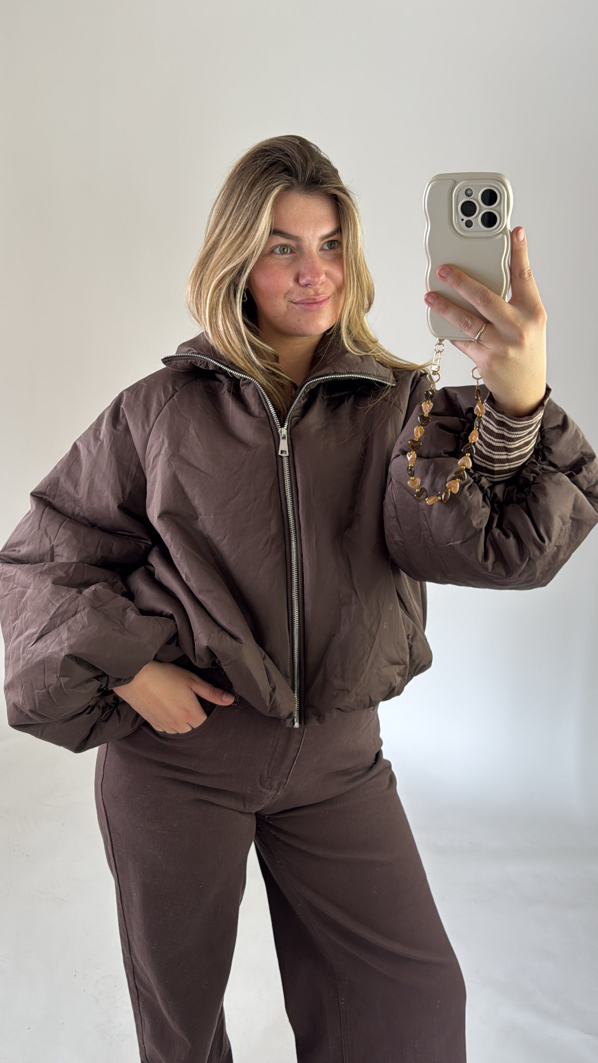 Mariska Puffer Jacket Brown