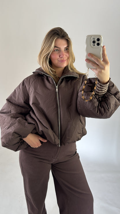 Mariska Puffer Jacket Brown