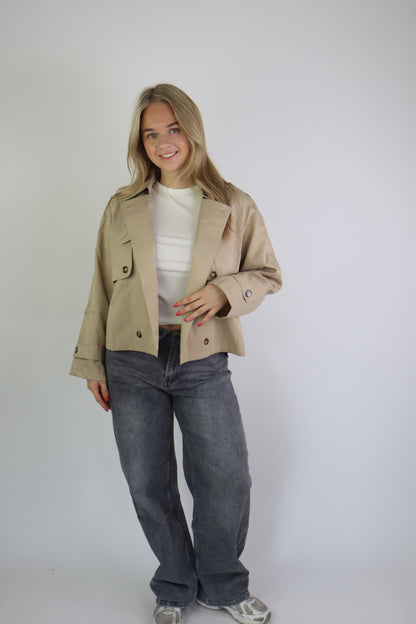 Fold Over Jeans Grey