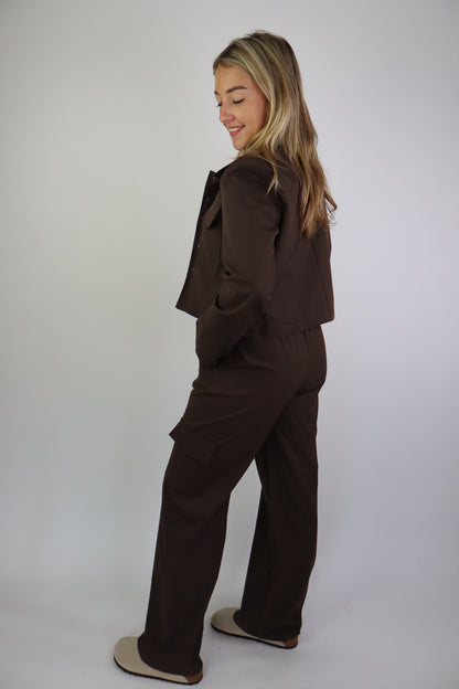 Rhona Cargo Two Piece Set Brown