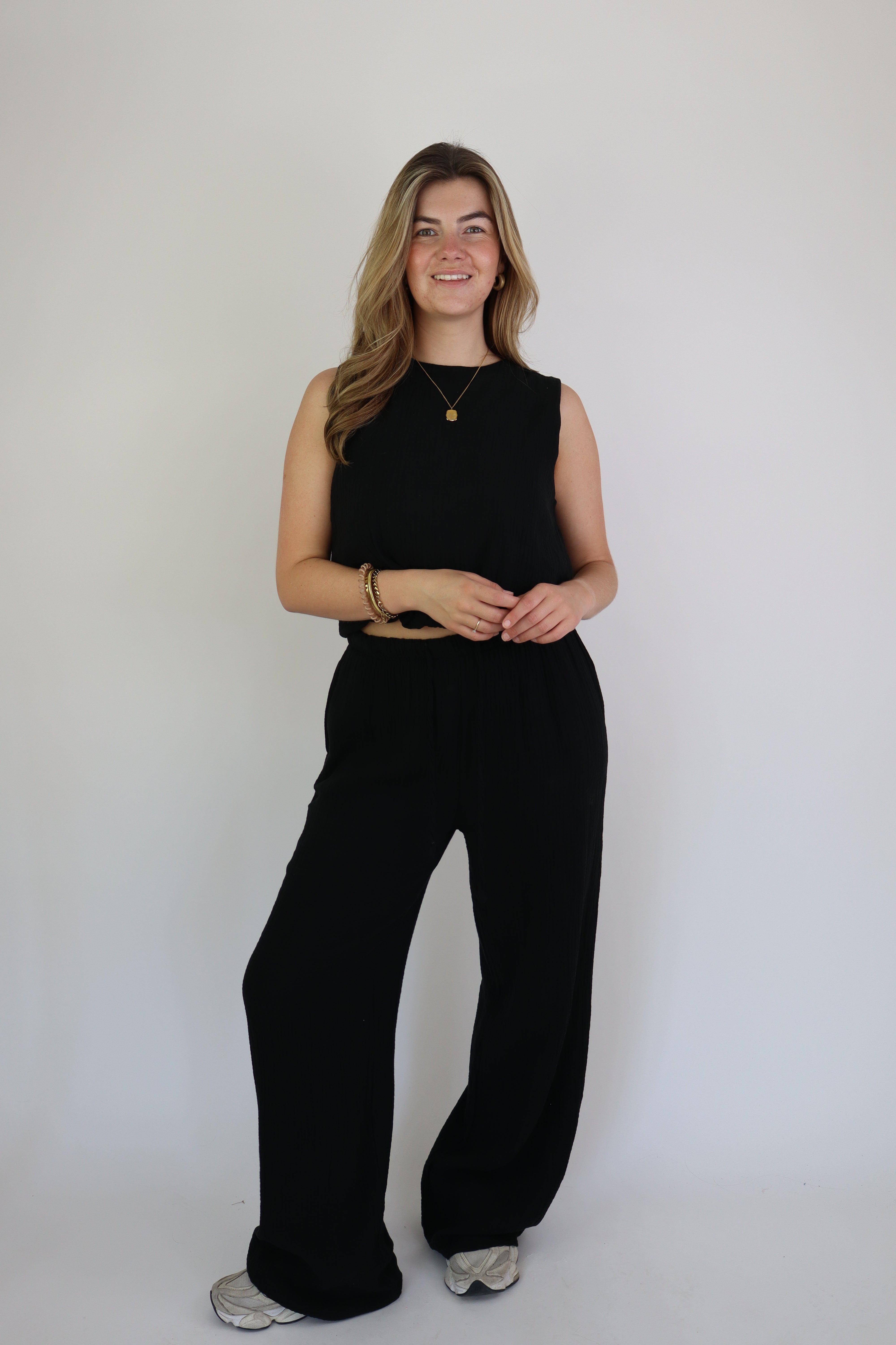 Isabel Katoenen Set Zwart