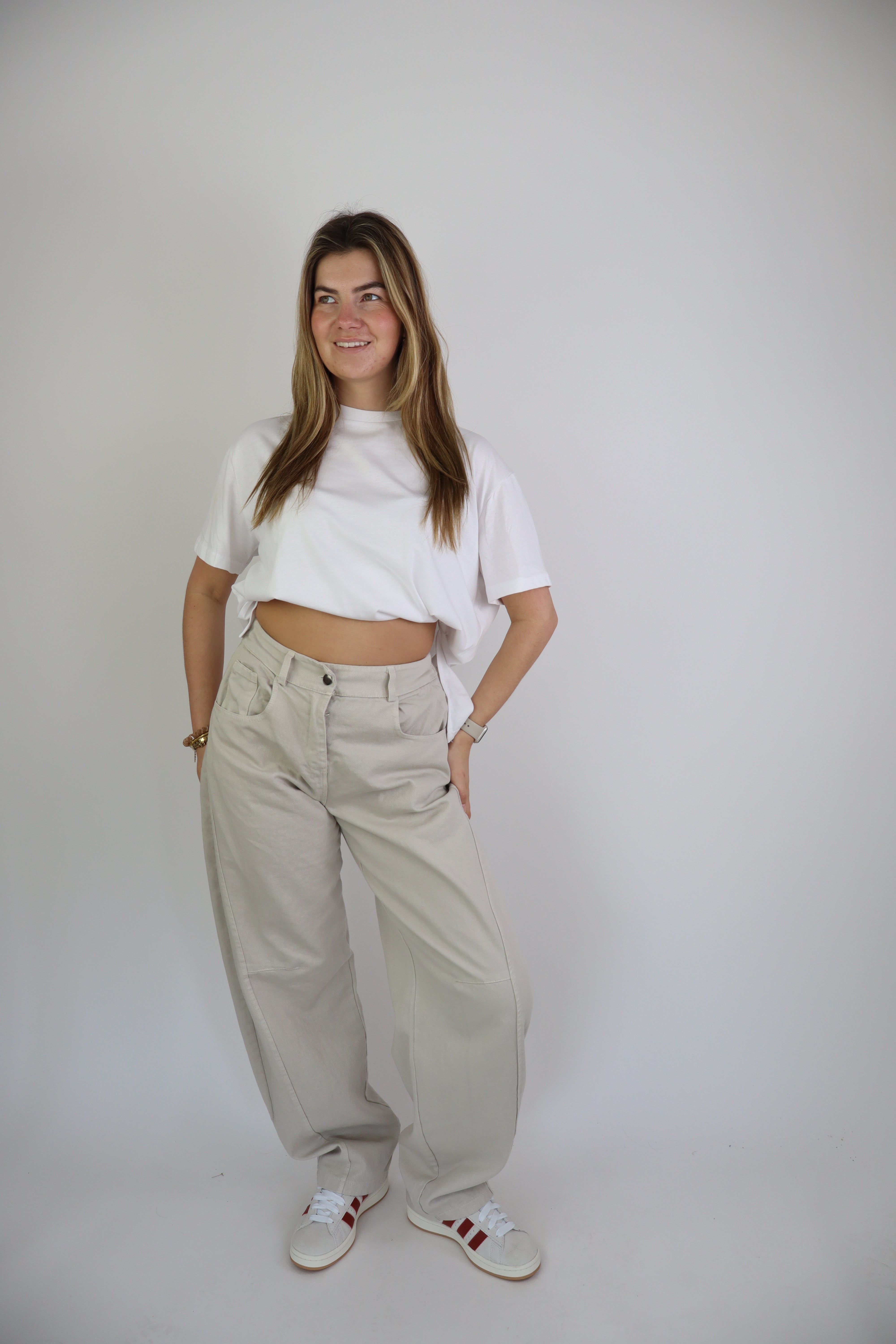 Ambika Baggy Jeans Beige