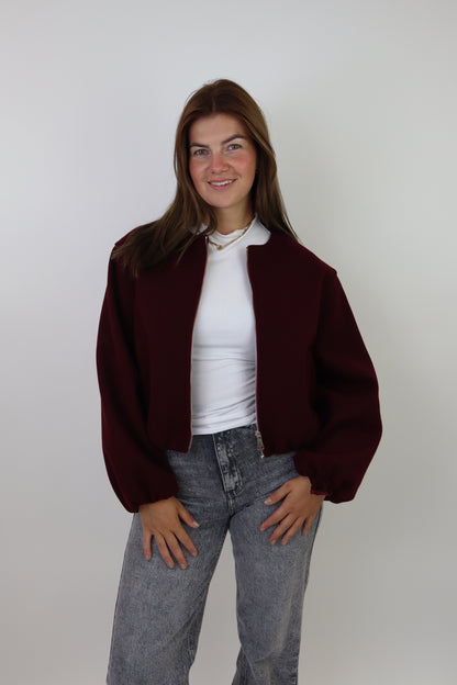 Ambika Bomber Jacket Bordeaux