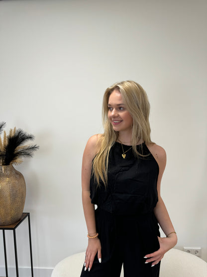 Linnen Top Black