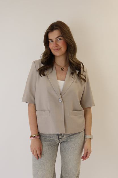 Niene Split Blazer Taupe
