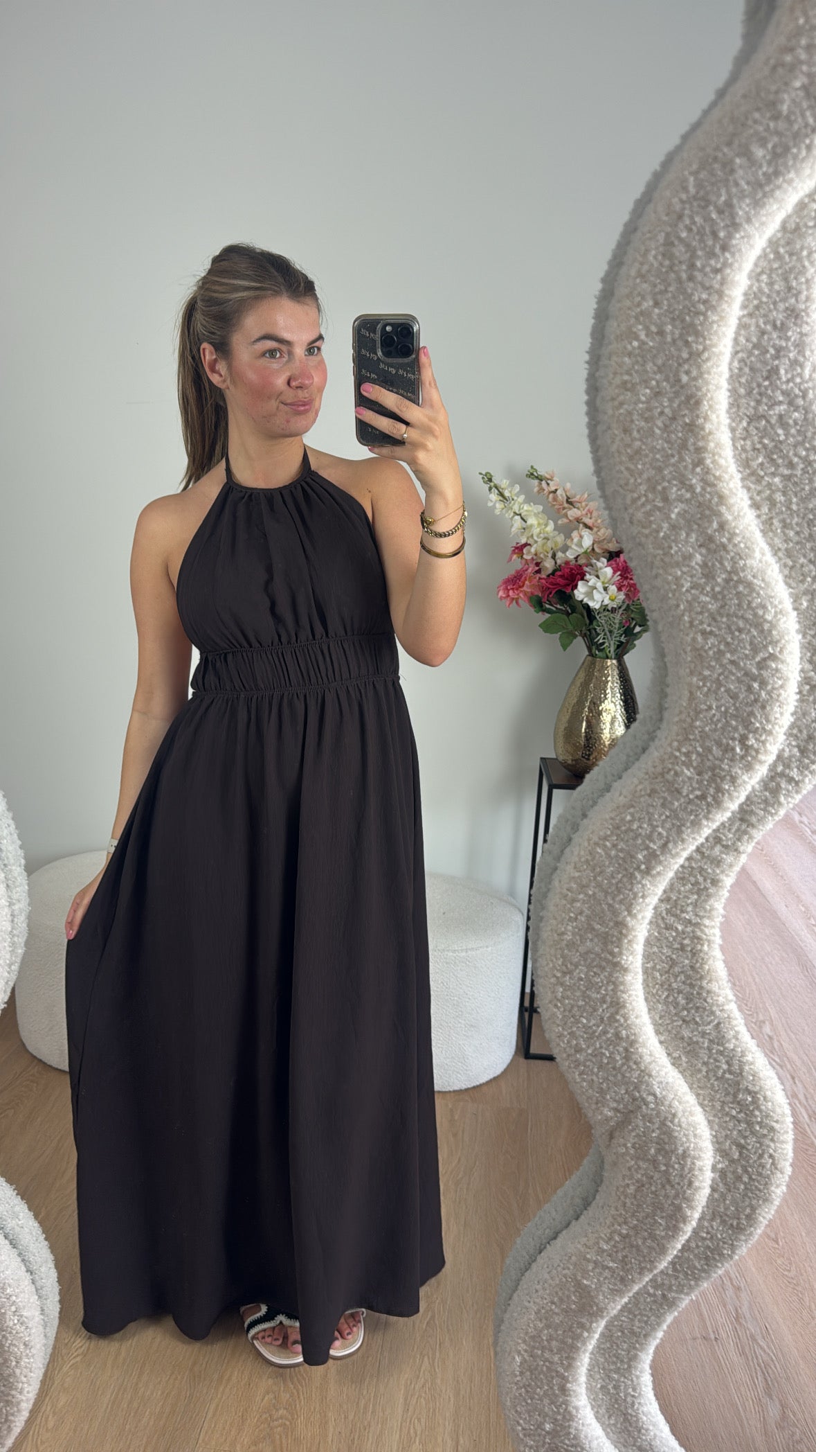 Ilse Maxi Jurk Brown
