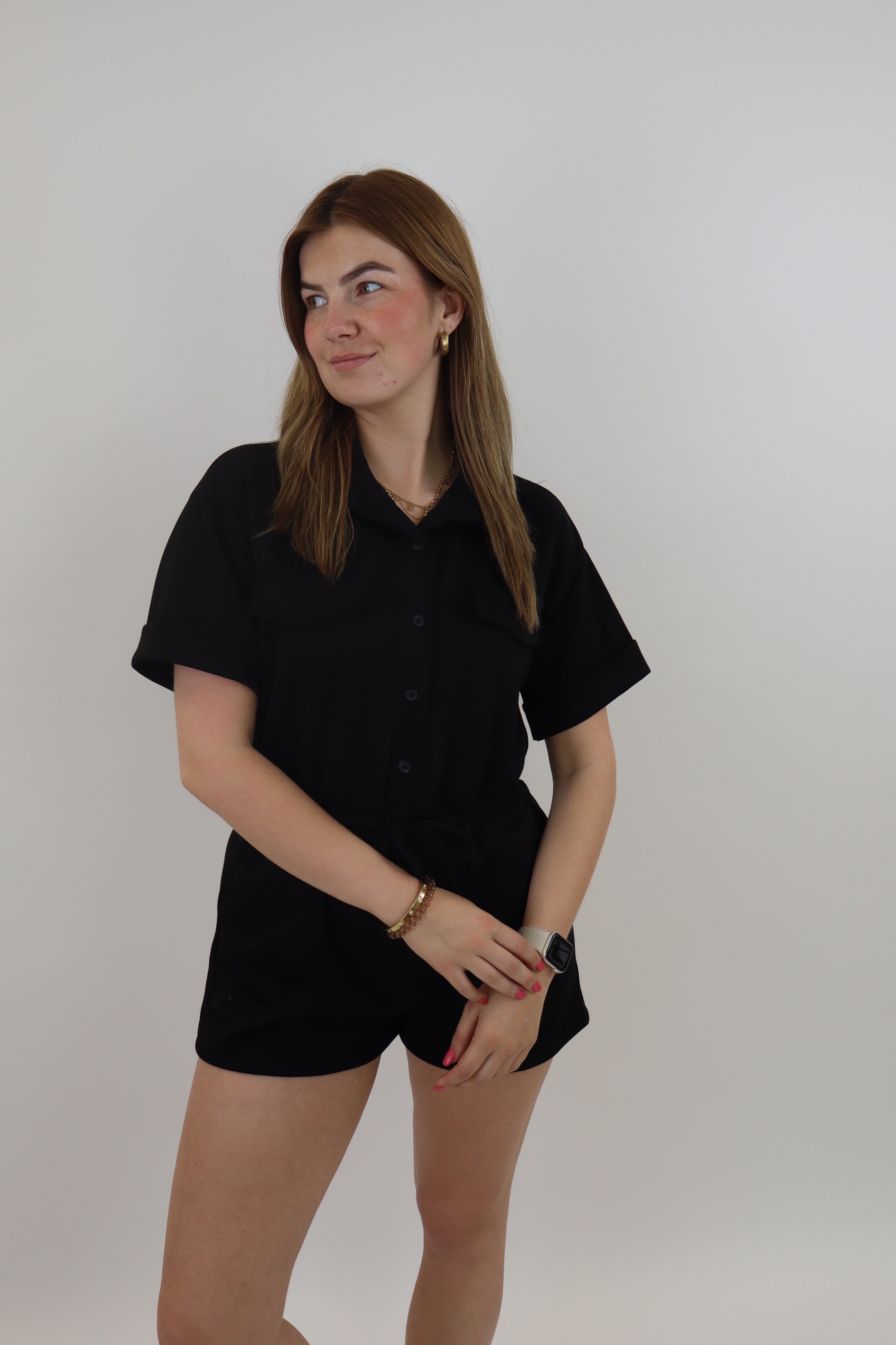 Marie Jogging Playsuit Zwart