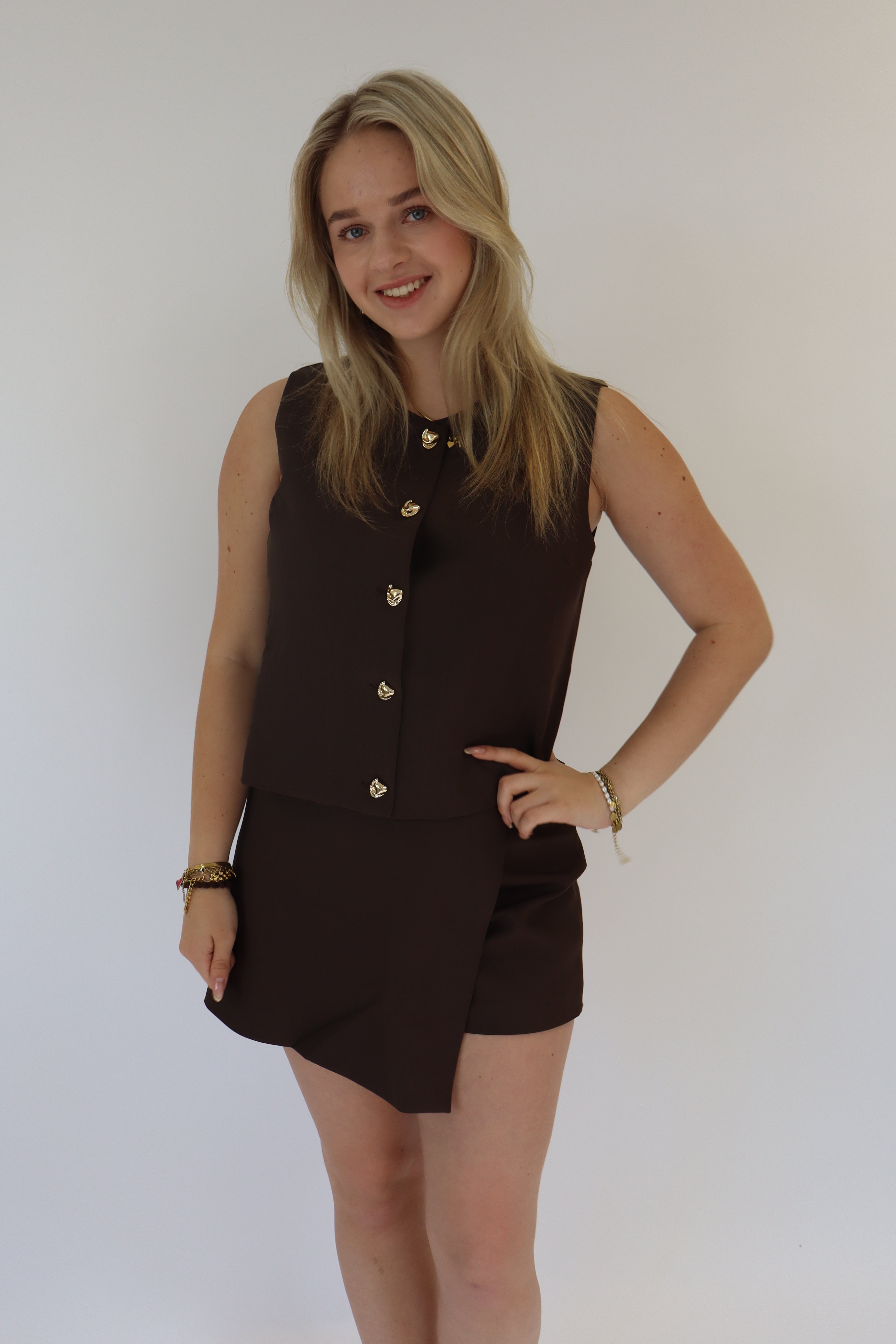Shirley Skort Bruin