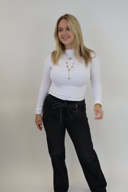 Laulia Straight Leg Jeans - Black Y3331-3