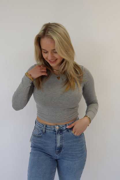 Leela Top Melange Grey
