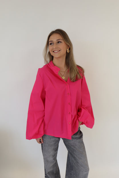 Dani Blouse Lange Mouw Fuchsia