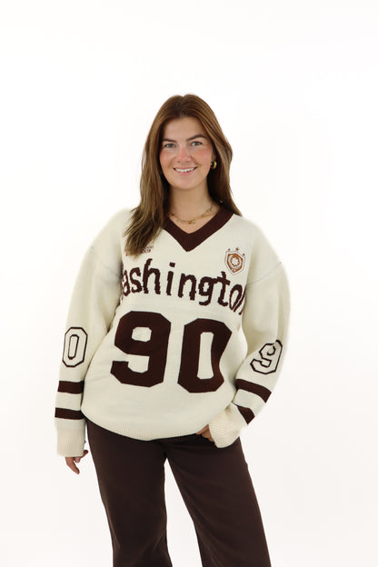 Washington Jersey Sweater White