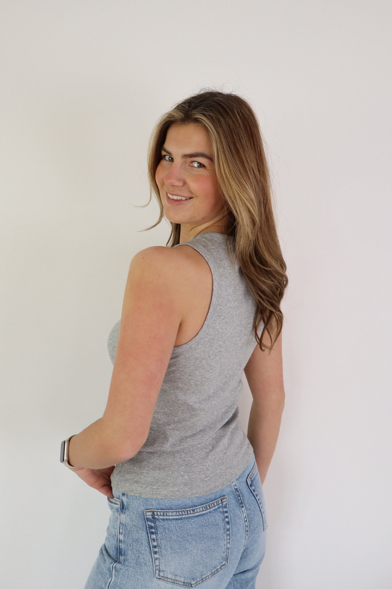 By Kie Basic Tanktop Light Grey