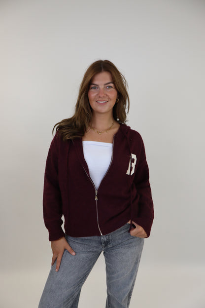 Brooklyn Zip Vest Bordeaux