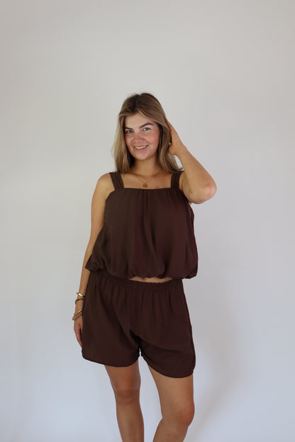 Daimy Two Piece Set Brown