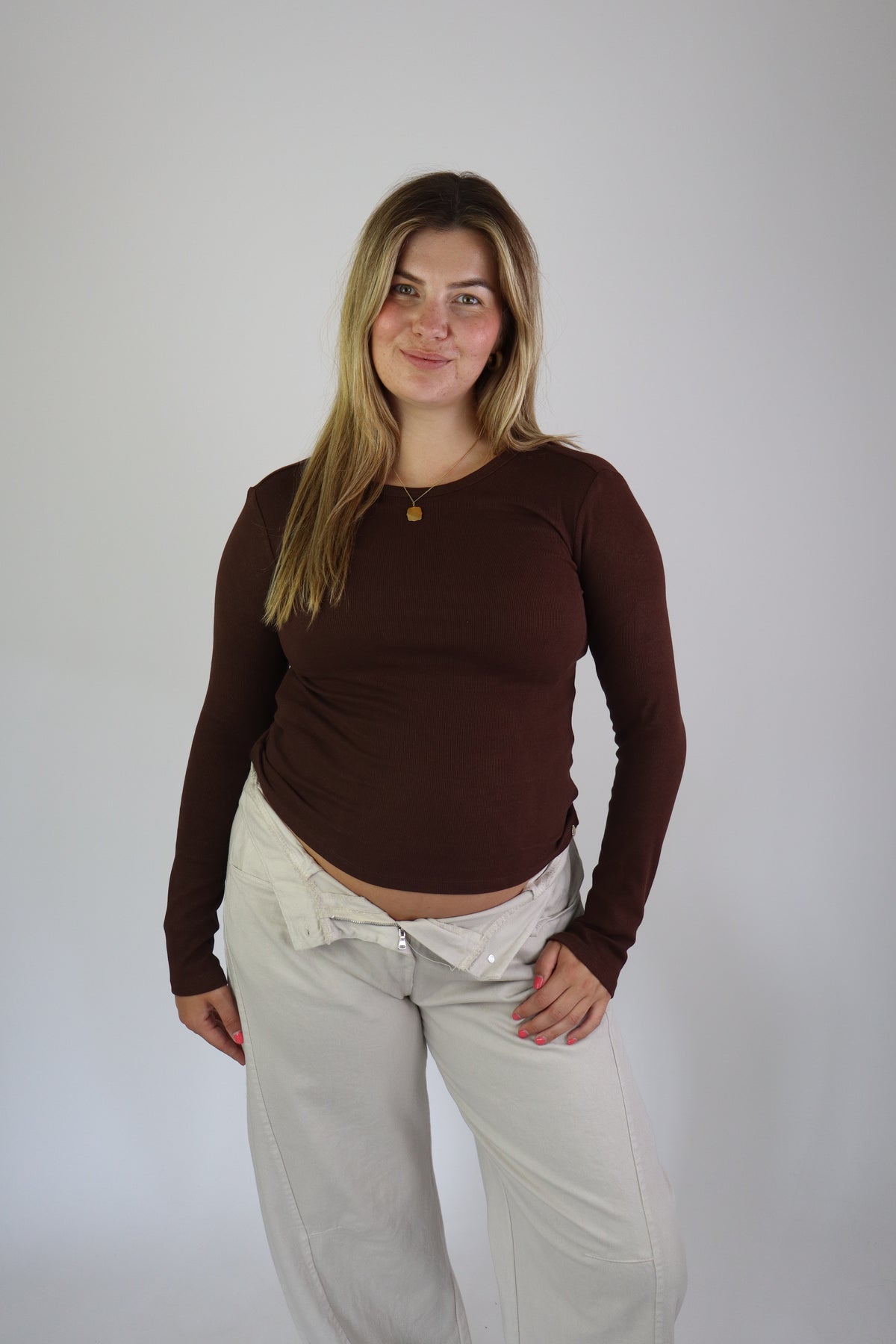 Ambika Long Sleeve Top Brown