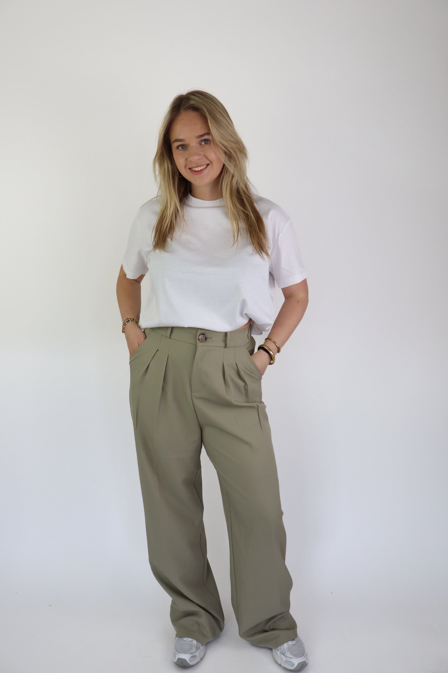 Emma Stretch Pantalon Olive