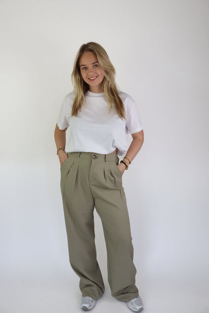 Emma Stretch Pantalon Olive