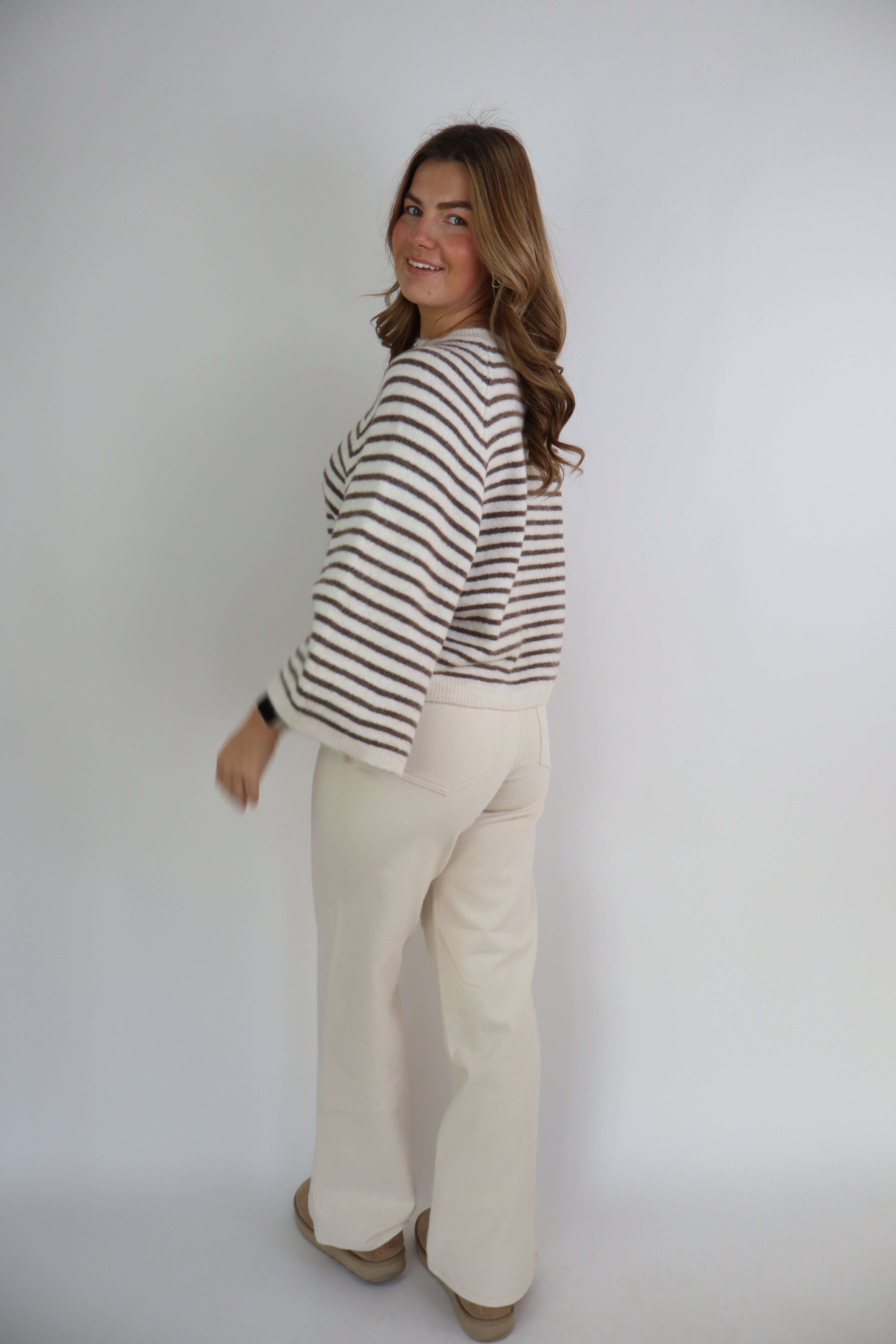 Laulia Dad Fit Jeans Beige T6066