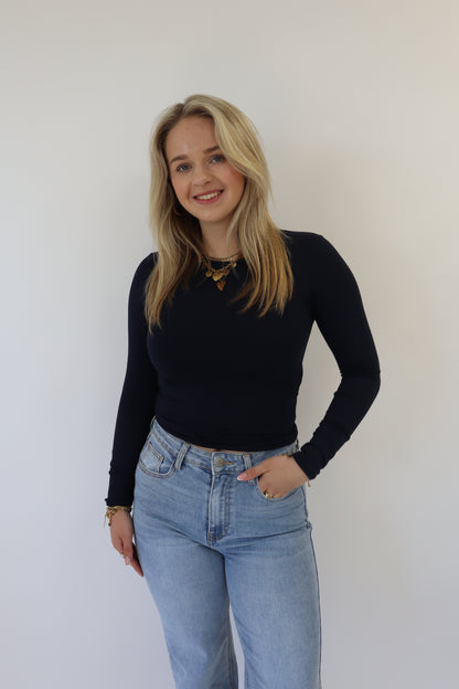 Kyra Basic Top Navy