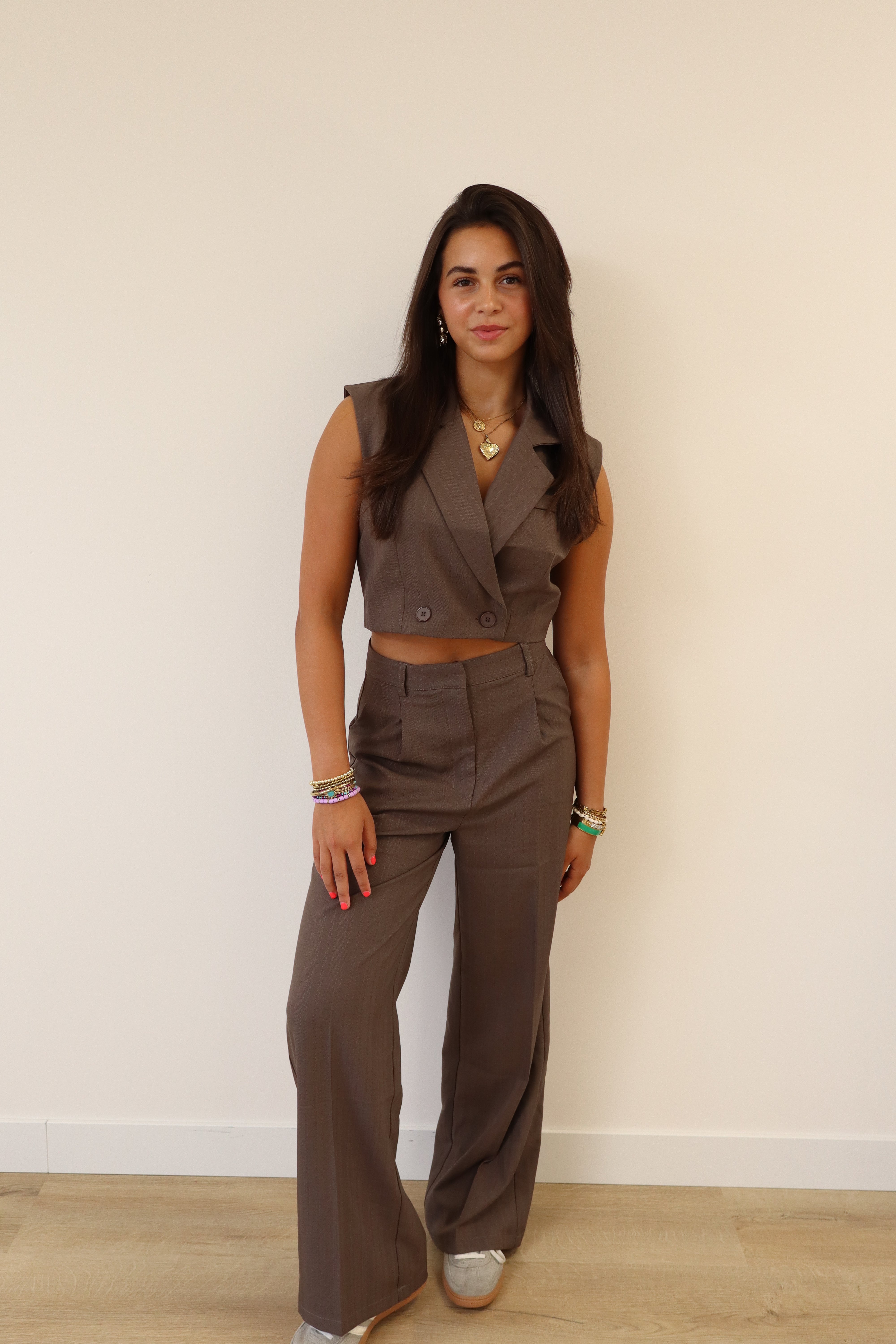 Cropped Gilet Robin Brown
