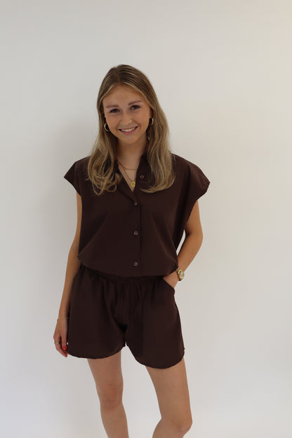 Kim Travel Blouse Bruin