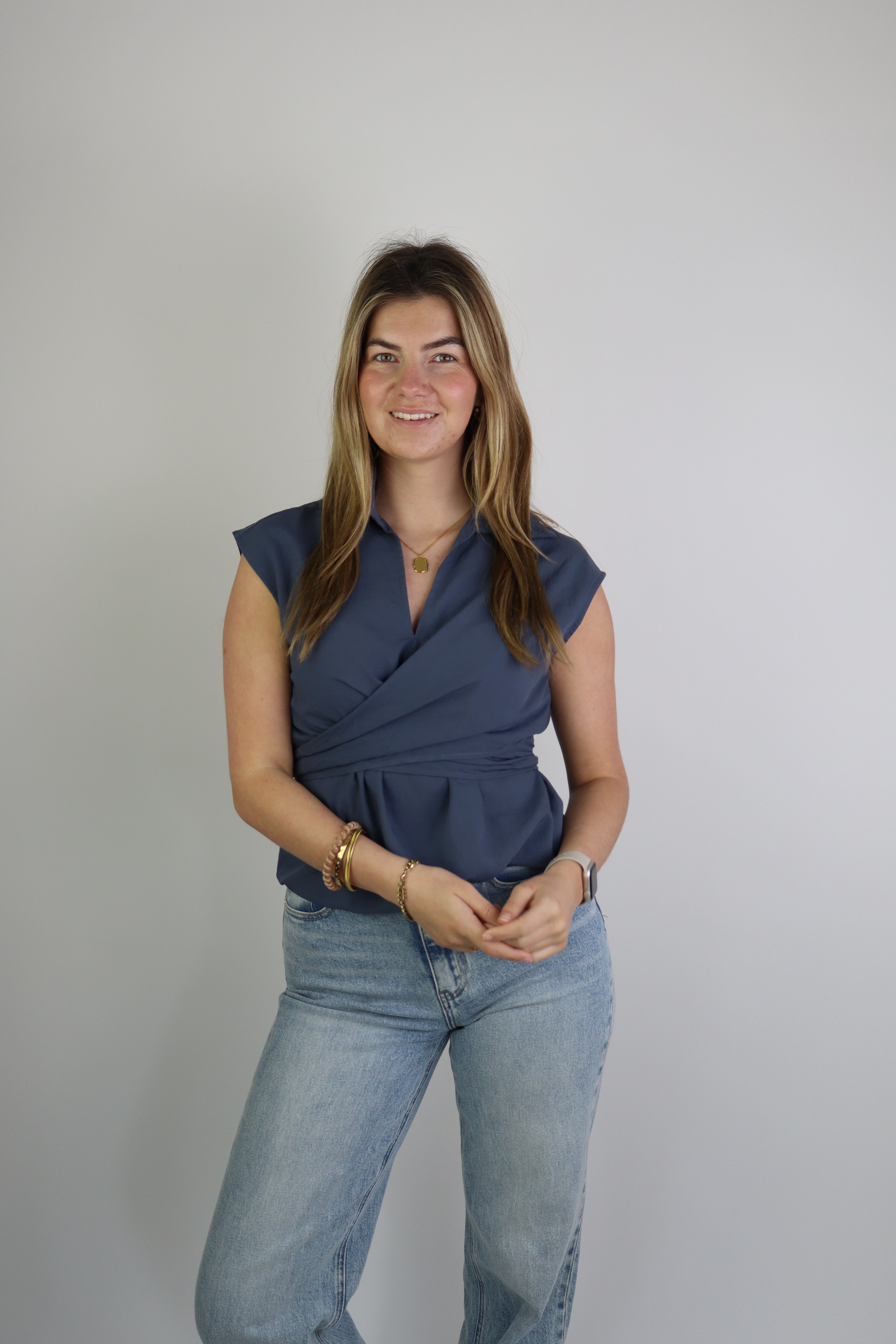 Marlou Blouse Denim Blue