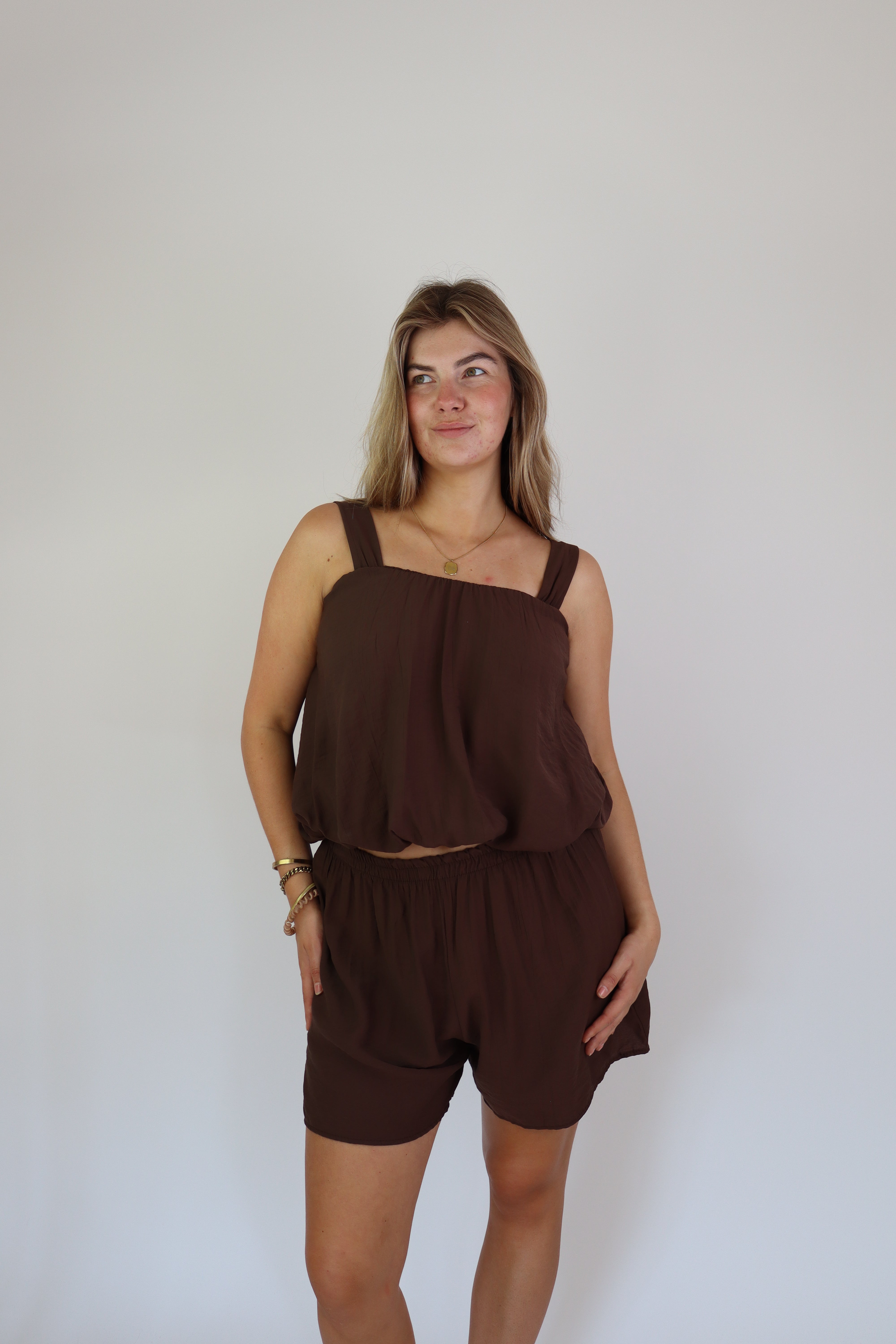 Daimy Two Piece Set Brown