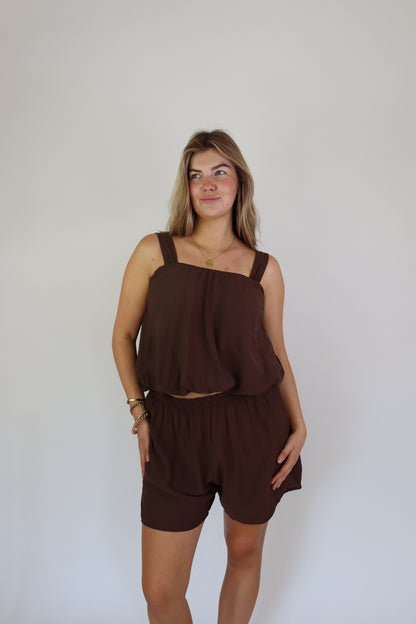 Daimy Two Piece Set Brown