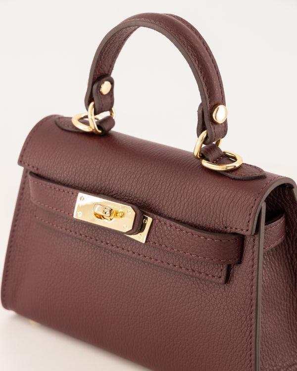 Grace Leather Bag Bordeaux