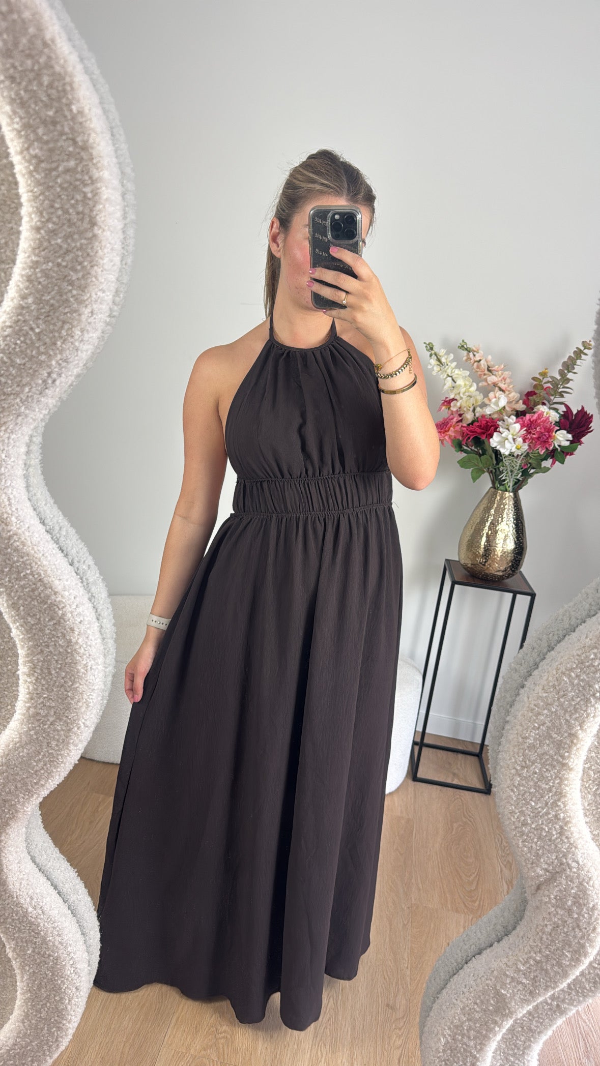 Ilse Maxi Jurk Brown