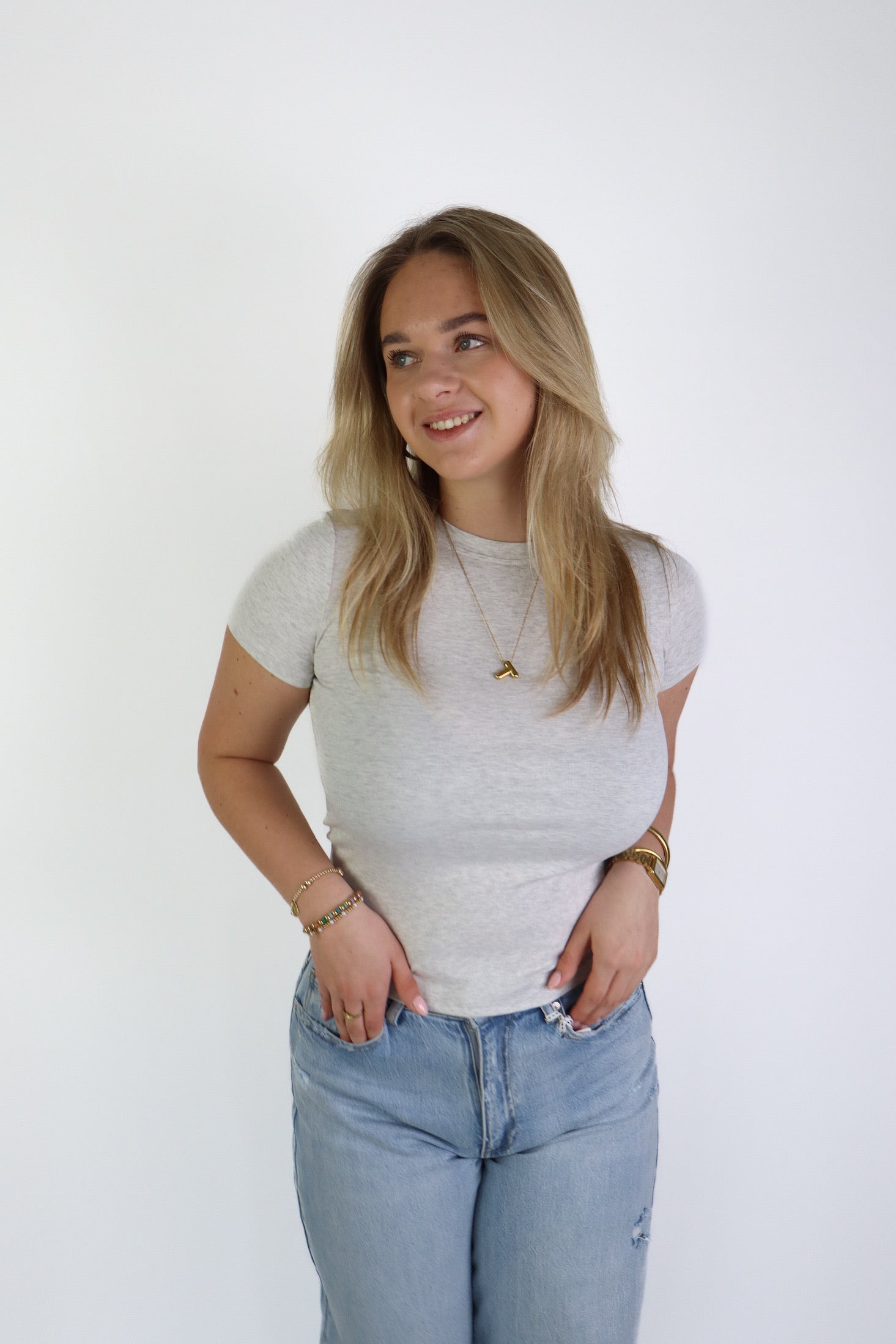 Pien Basic Top Grey