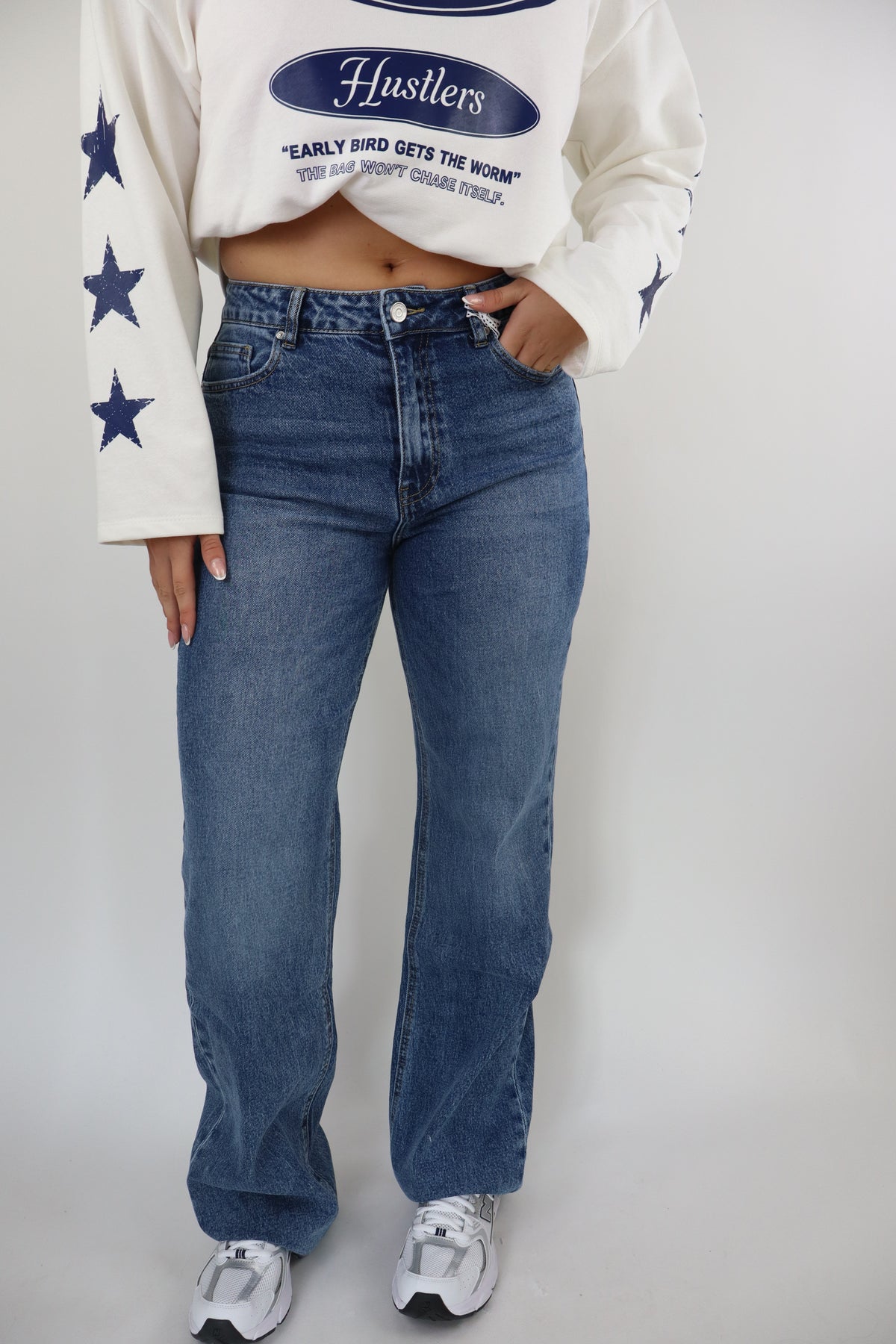 Maud Tall Wide Leg Jeans Dark Blue W3636-2