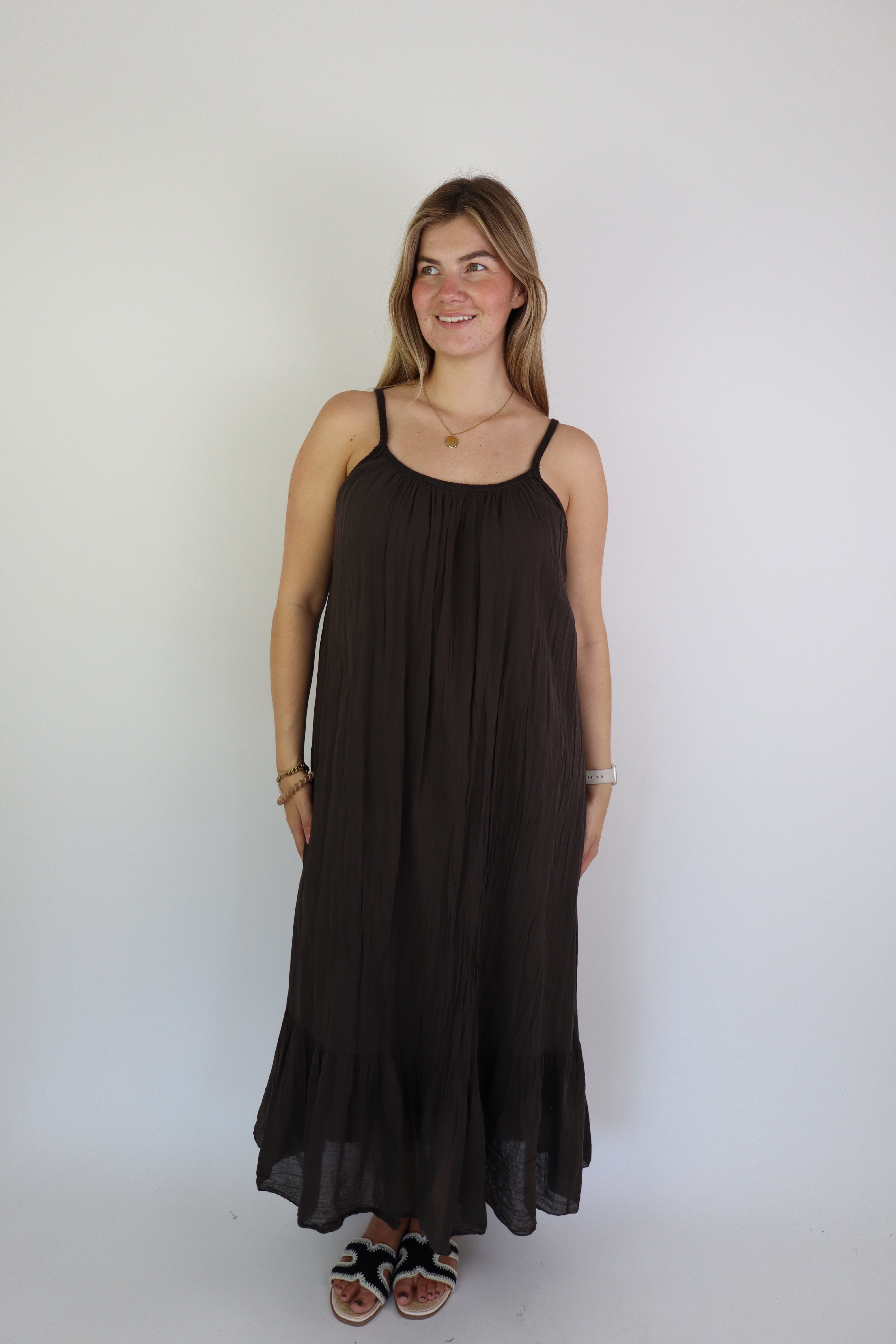 Charon Maxi Dress Brown