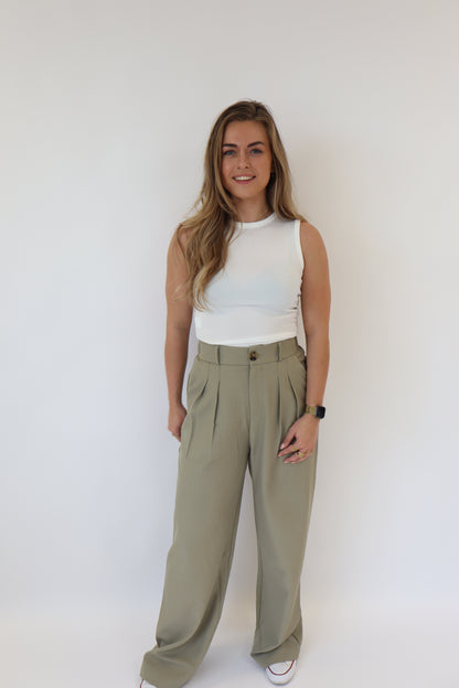 Mona Pantalon Olijf
