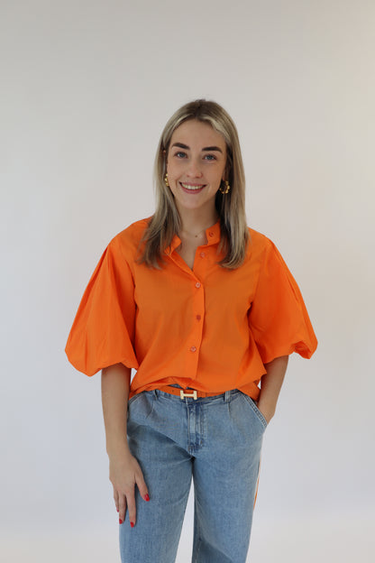 Dani Puff Blouse Orange
