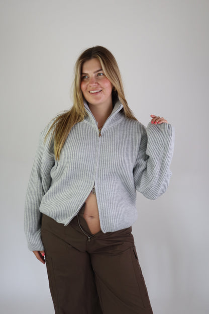 Lana Zip Vest Grey