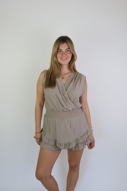 Indra Playsuit Taupe