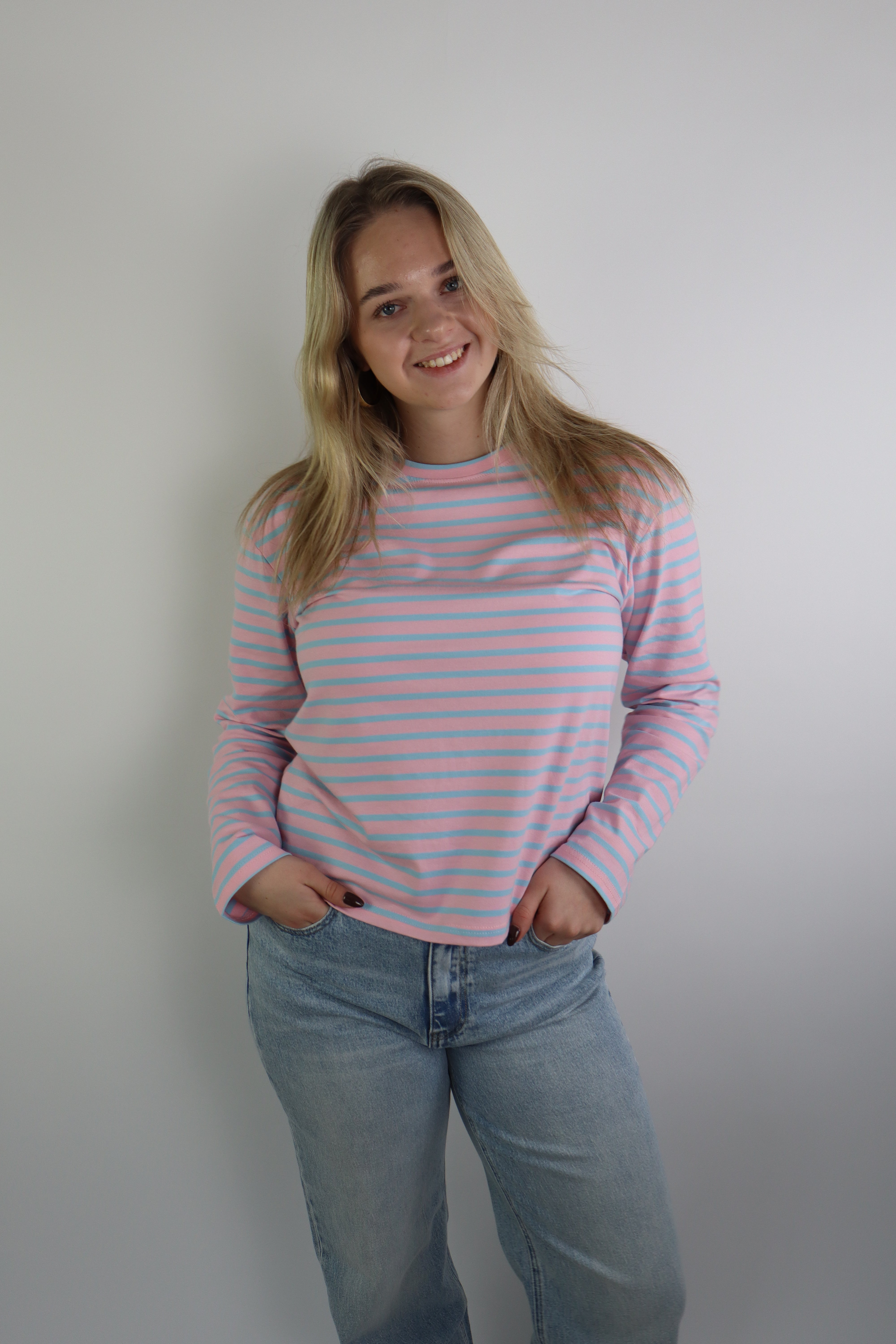 Isis Long Sleeve Top Roze/Licht Blauw