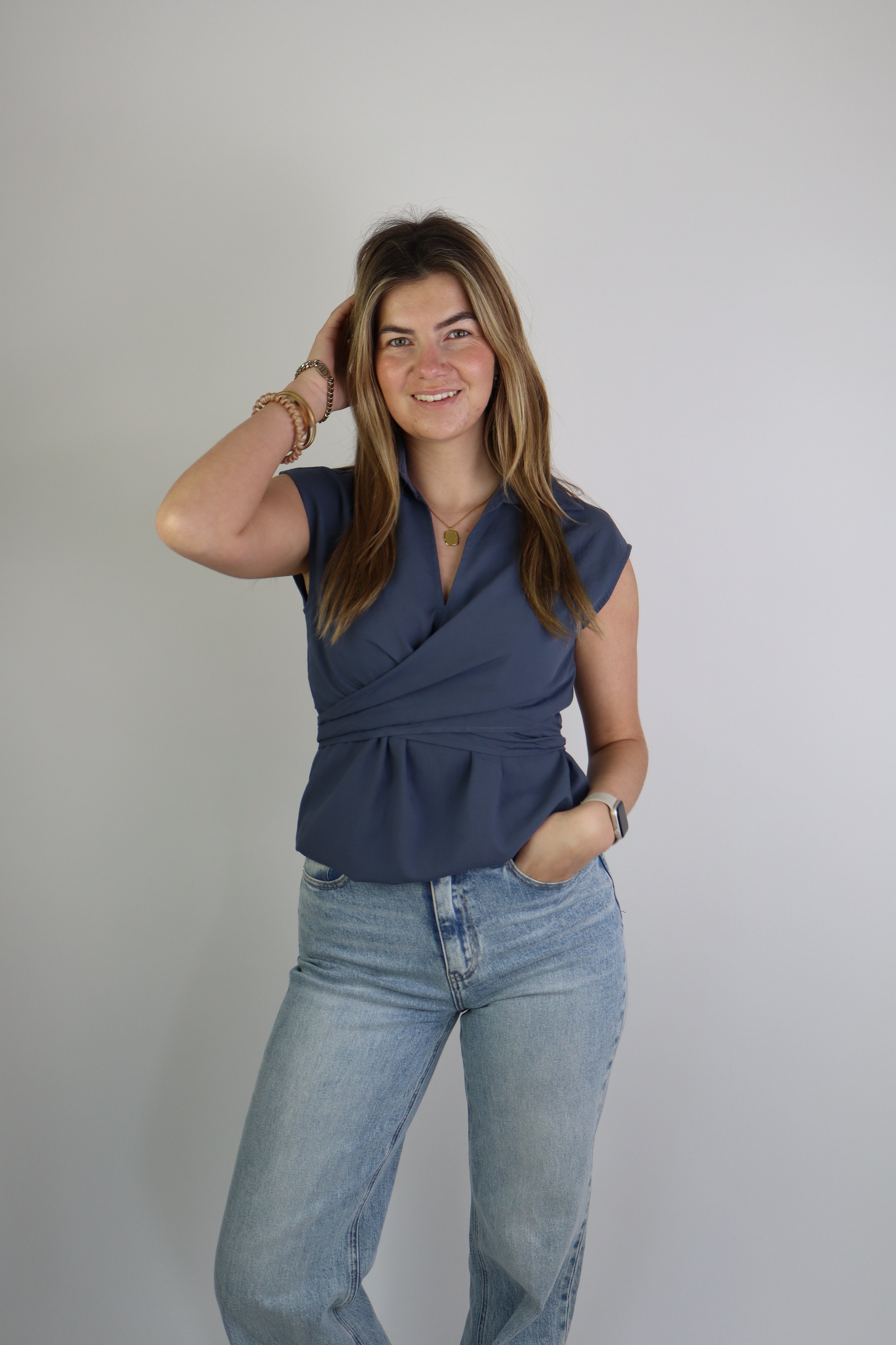 Marlou Blouse Denim Blue