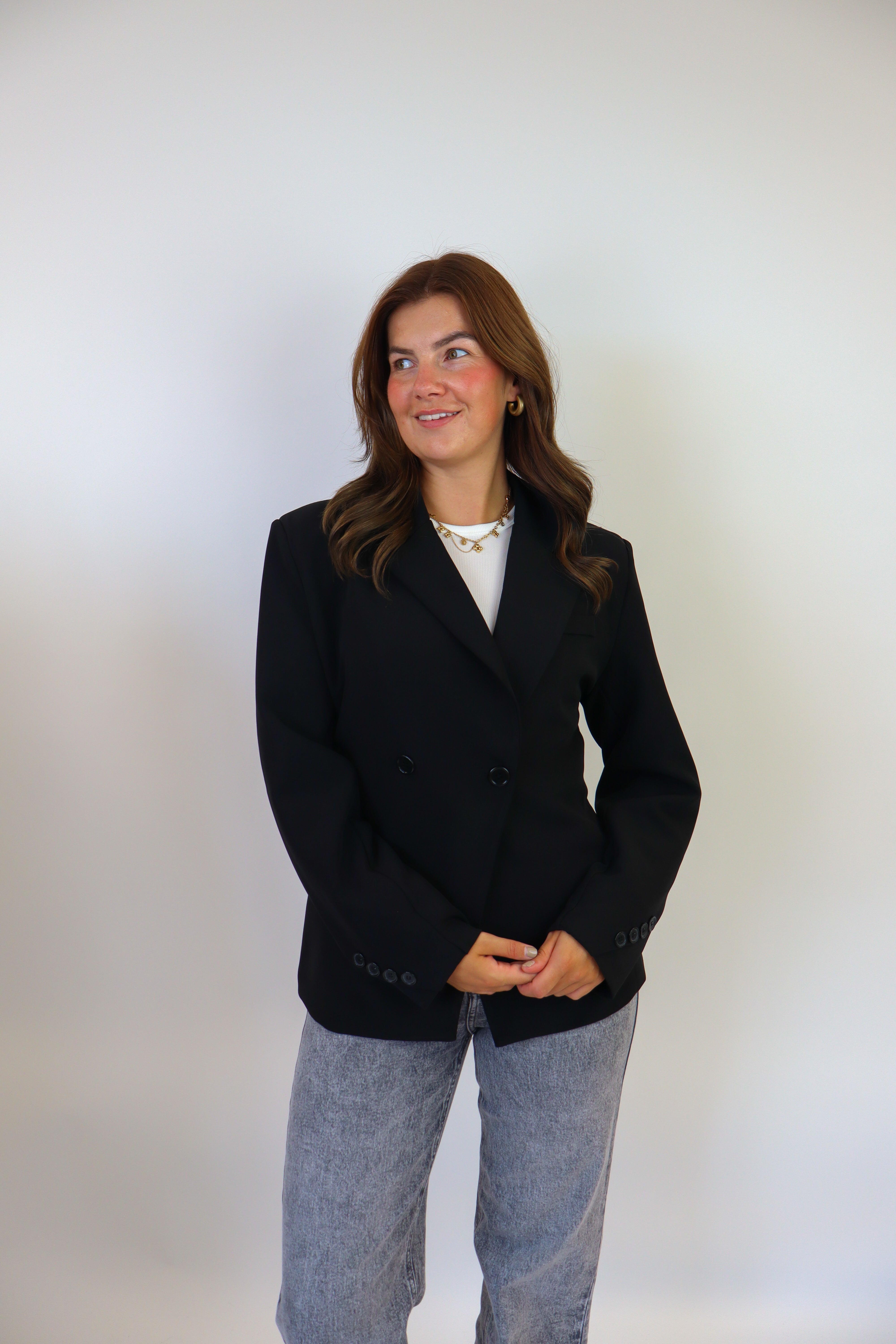 Aliye Getailleerde Blazer - Black