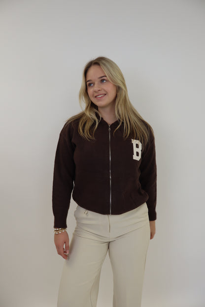 Brooklyn Zip Vest Brown