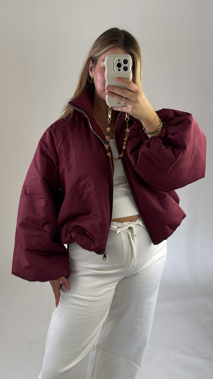 Mariska Puffer Jacket Bordeaux
