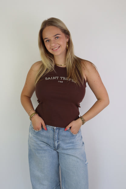 Saint Tropez Tank Top Brown