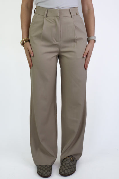 Bowie Wide Leg Pantalon Beige