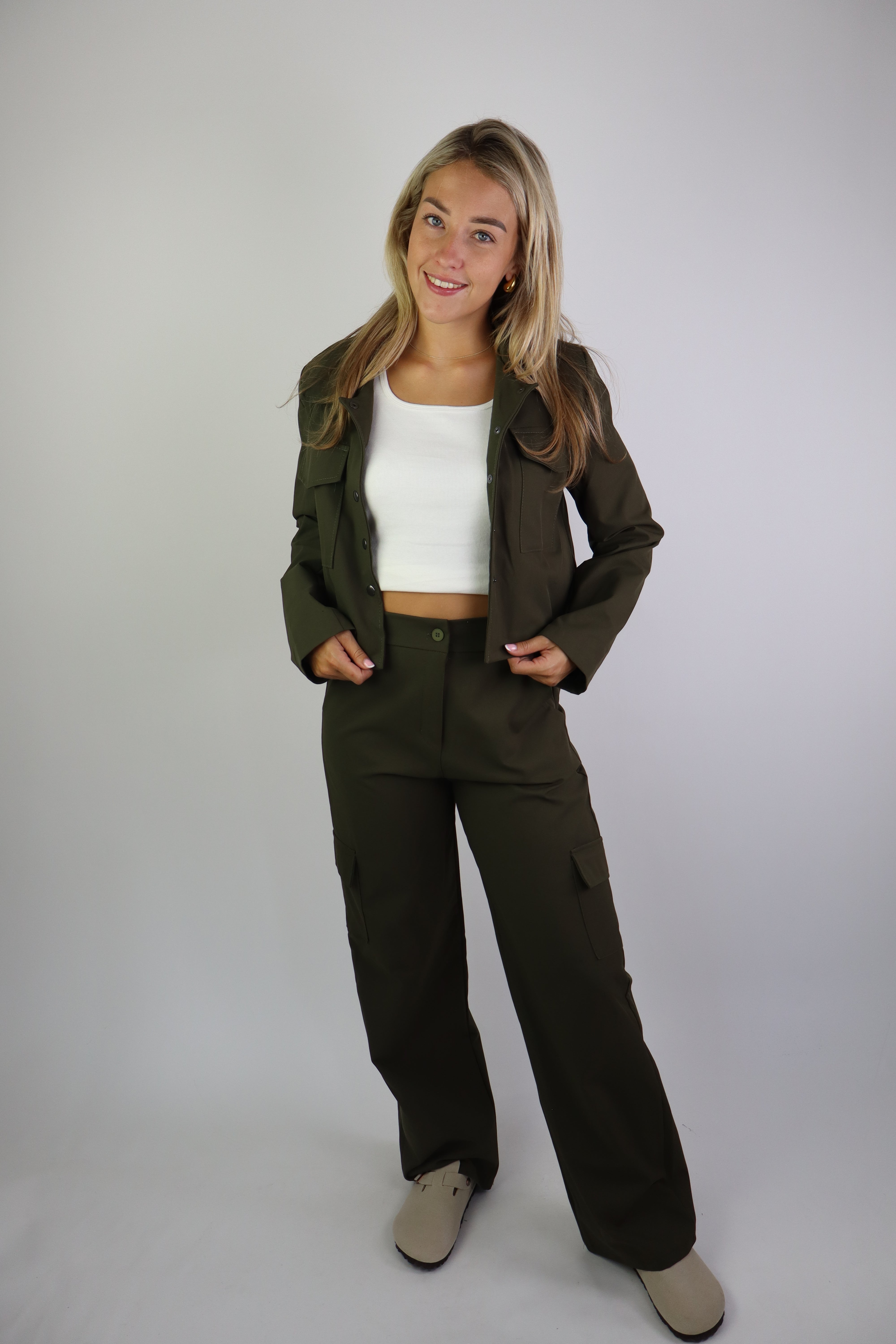Rhona Cargo Two Piece Set Green