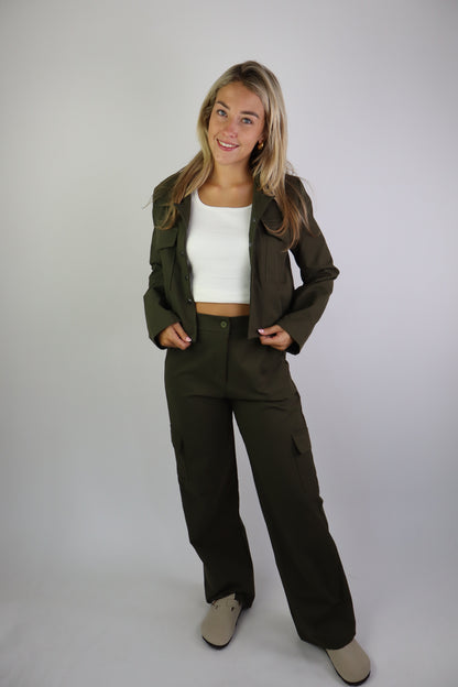 Rhona Cargo Two Piece Set Green